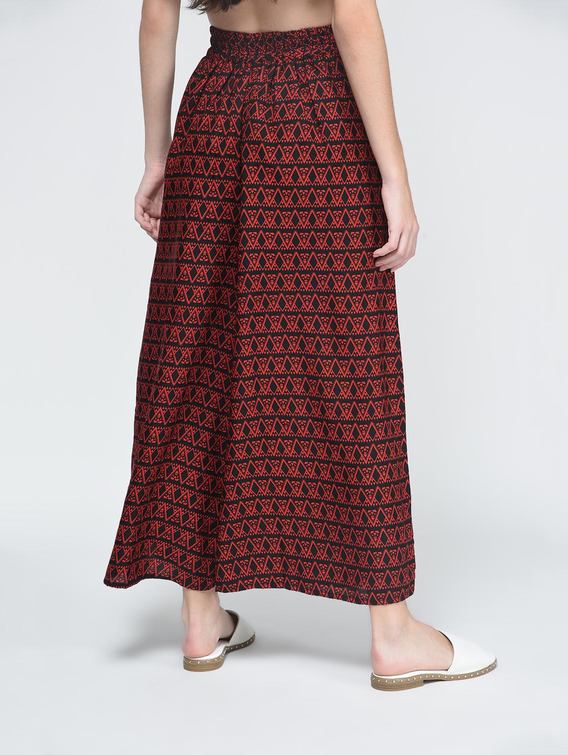Printed flared palazzo - 15517323 - Zoom Image - 2