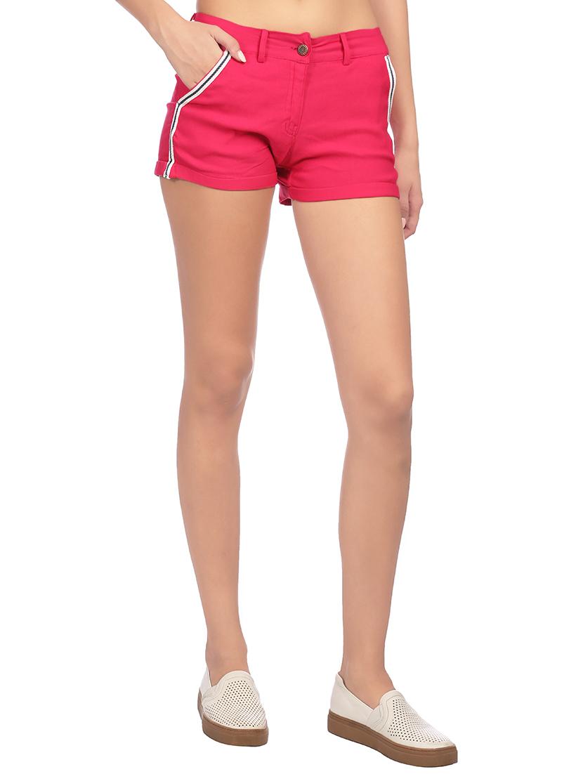 taping detail solid shorts - 15517451 - Zoom Image - 2