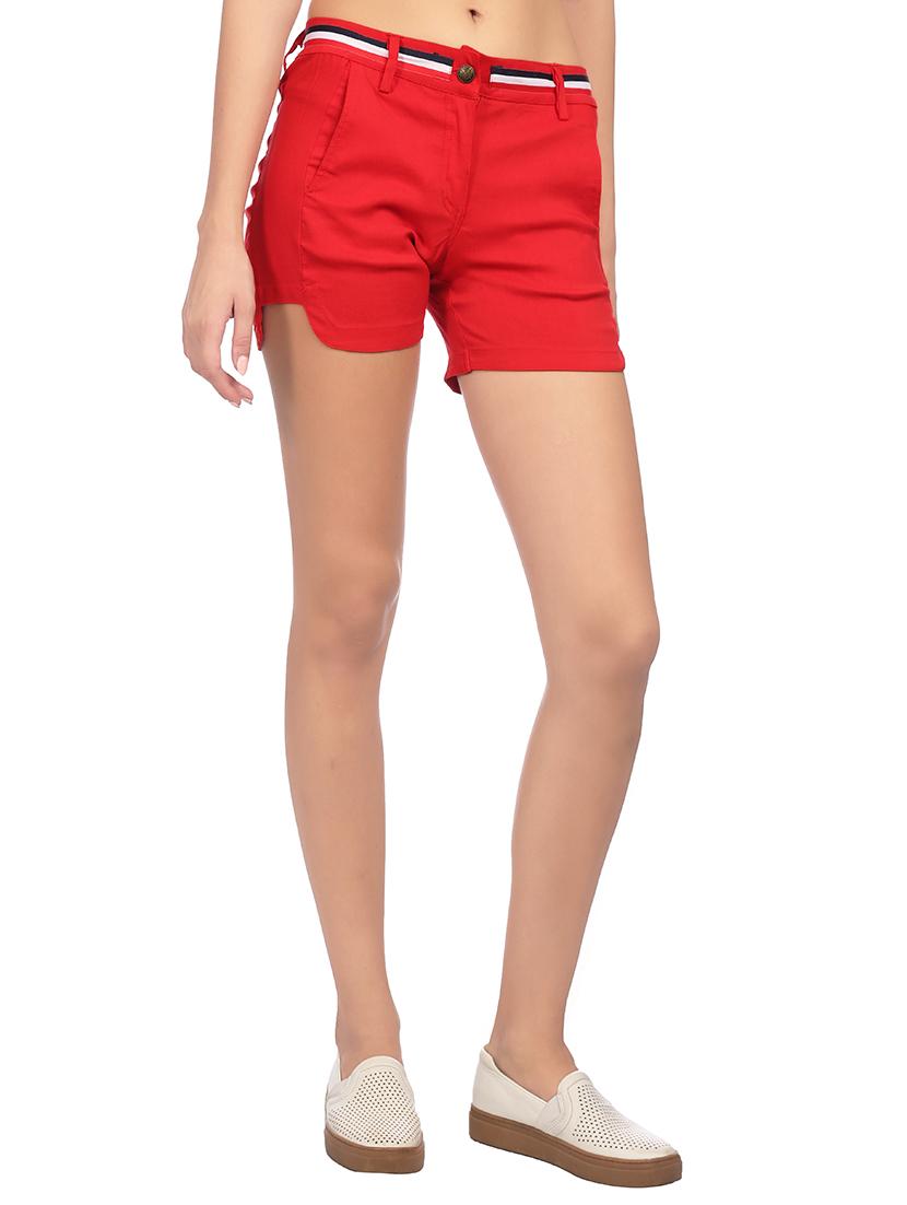 waist taping solid shorts - 15517452 - Zoom Image - 2