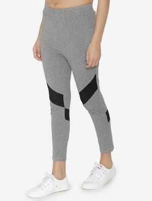 mid rise melange track pants - 15518023 - Standard Image - 2