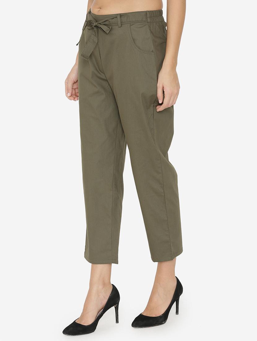 self-tie waist trousers - 15518030 - Zoom Image - 2