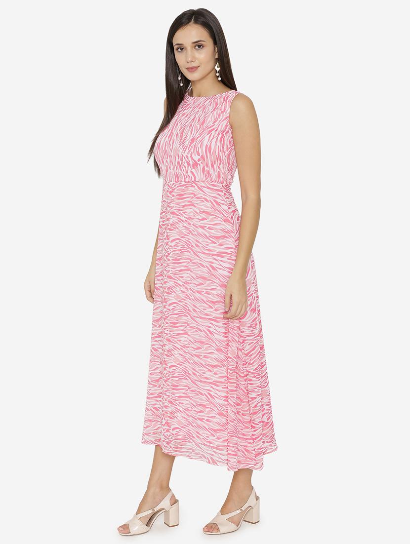 back cutout printed dress - 15518036 - Zoom Image - 2
