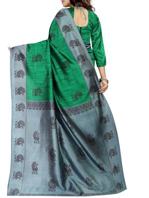 Conversational printed mysore silk saree with blouse - 15518147 - Standard Image - 2