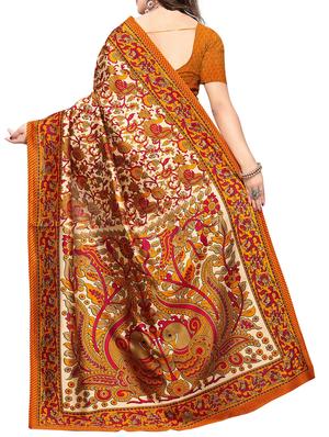 Printed mysore silk saree with blouse - 15518171 - Standard Image - 2