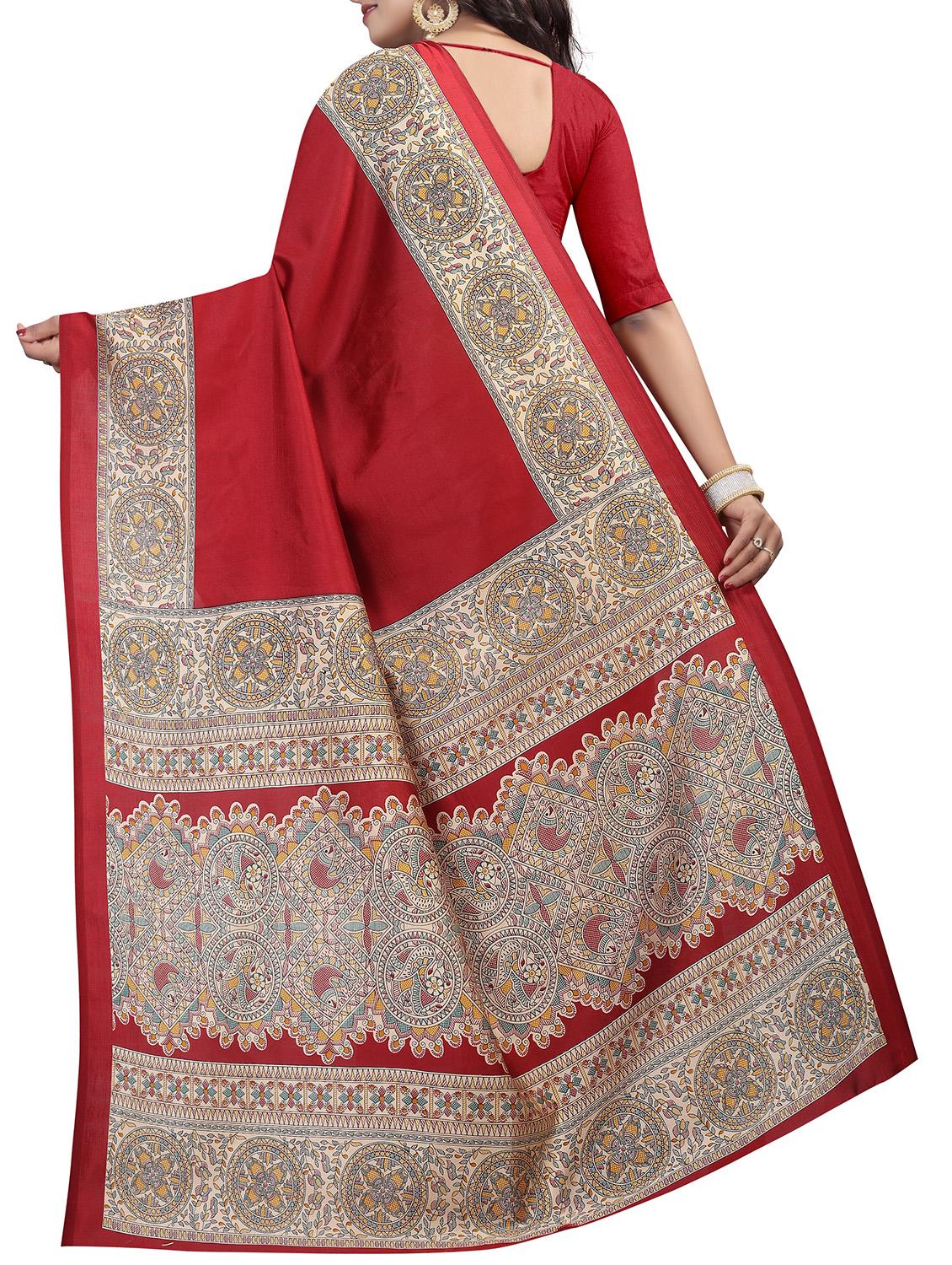 Contrast border mysore silk saree with blouse - 15518173 - Zoom Image - 2