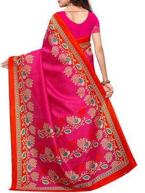 Contrast border mysore silk saree with blouse - 15518178 - Standard Image - 2