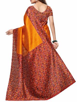 Contrast border mysore silk saree with blouse - 15518183 - Standard Image - 2