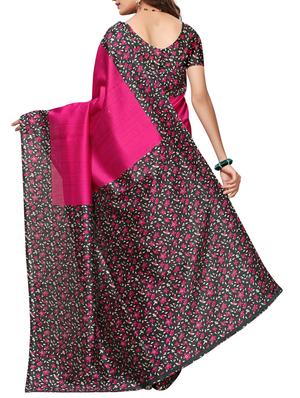 Contrast border mysore silk saree with blouse - 15518184 - Standard Image - 2