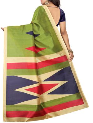 Contrast border mysore silk saree with blouse - 15518185 - Standard Image - 2