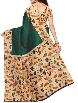 Contrast border mysore silk saree with blouse - 15518187 - Standard Image - 2
