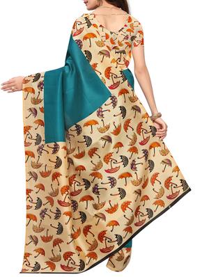 Contrast border mysore silk saree with blouse - 15518191 - Standard Image - 2