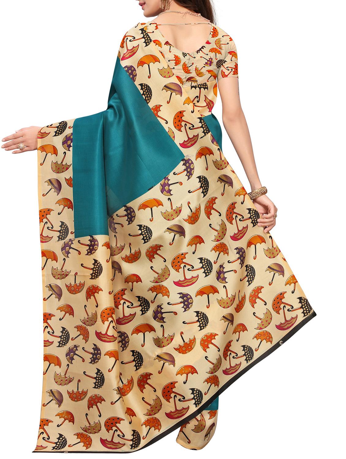 Contrast border mysore silk saree with blouse - 15518191 - Zoom Image - 2