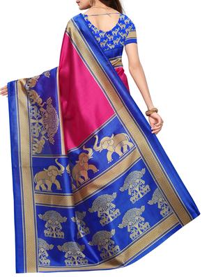 Conversational border mysore silk saree with blouse - 15518193 - Standard Image - 2