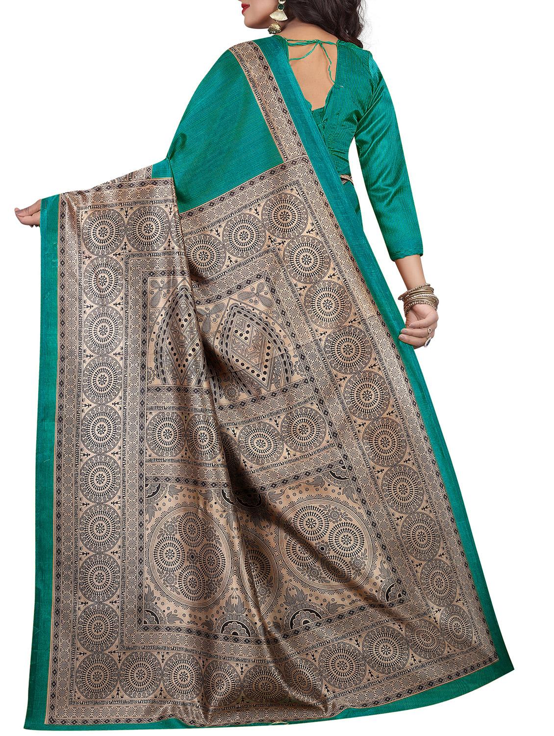 Contrast border mysore silk saree with blouse - 15518194 - Zoom Image - 2