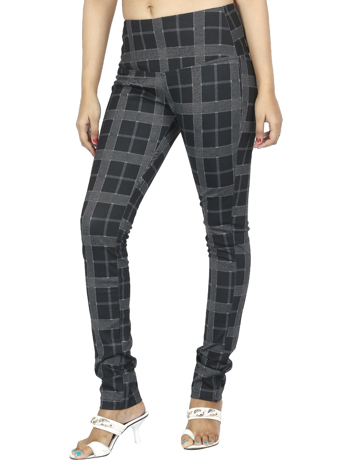 mid waist checkered jegging - 15518250 - Zoom Image - 2