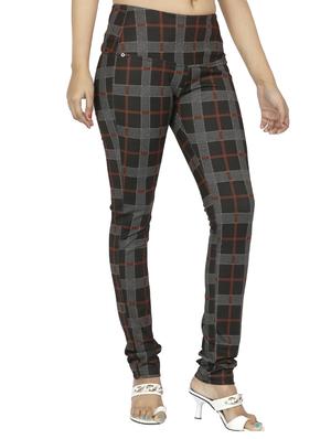 mid waist checkered jegging - 15518252 - Standard Image - 2