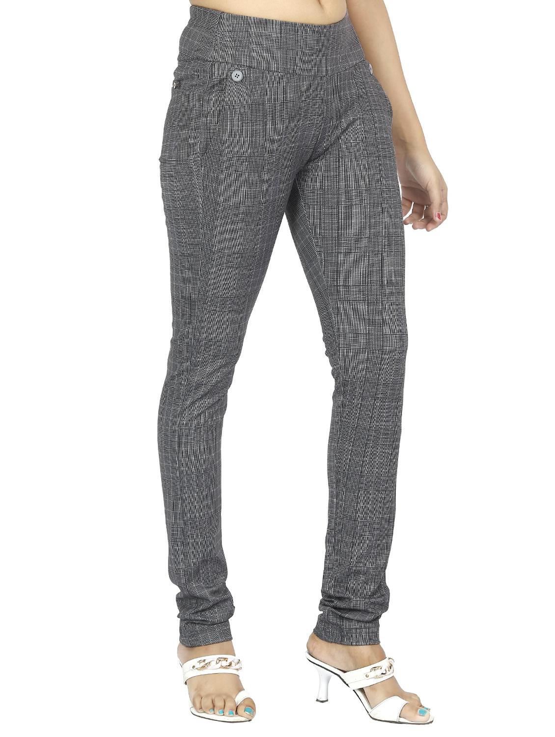 mid waist checkered jegging - 15518255 - Zoom Image - 2