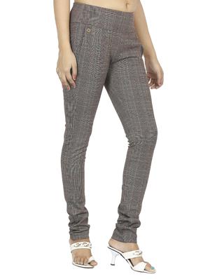 mid waist checkered jegging - 15518257 - Standard Image - 2