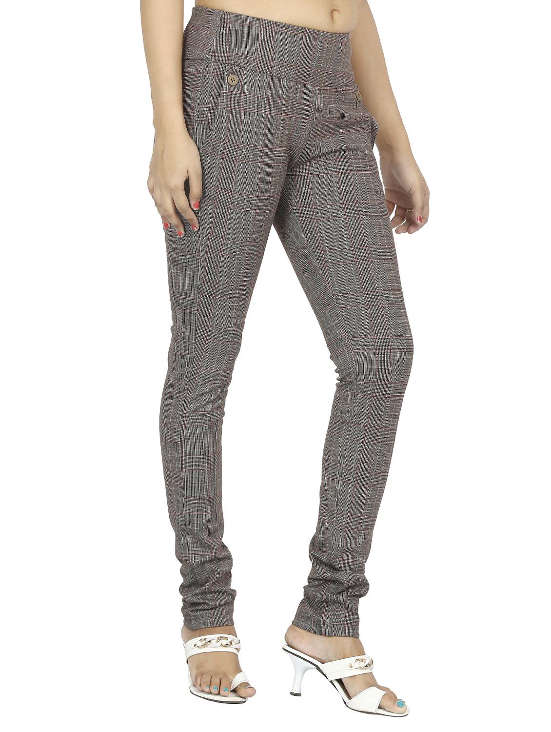 mid waist checkered jegging - 15518257 - Zoom Image - 2