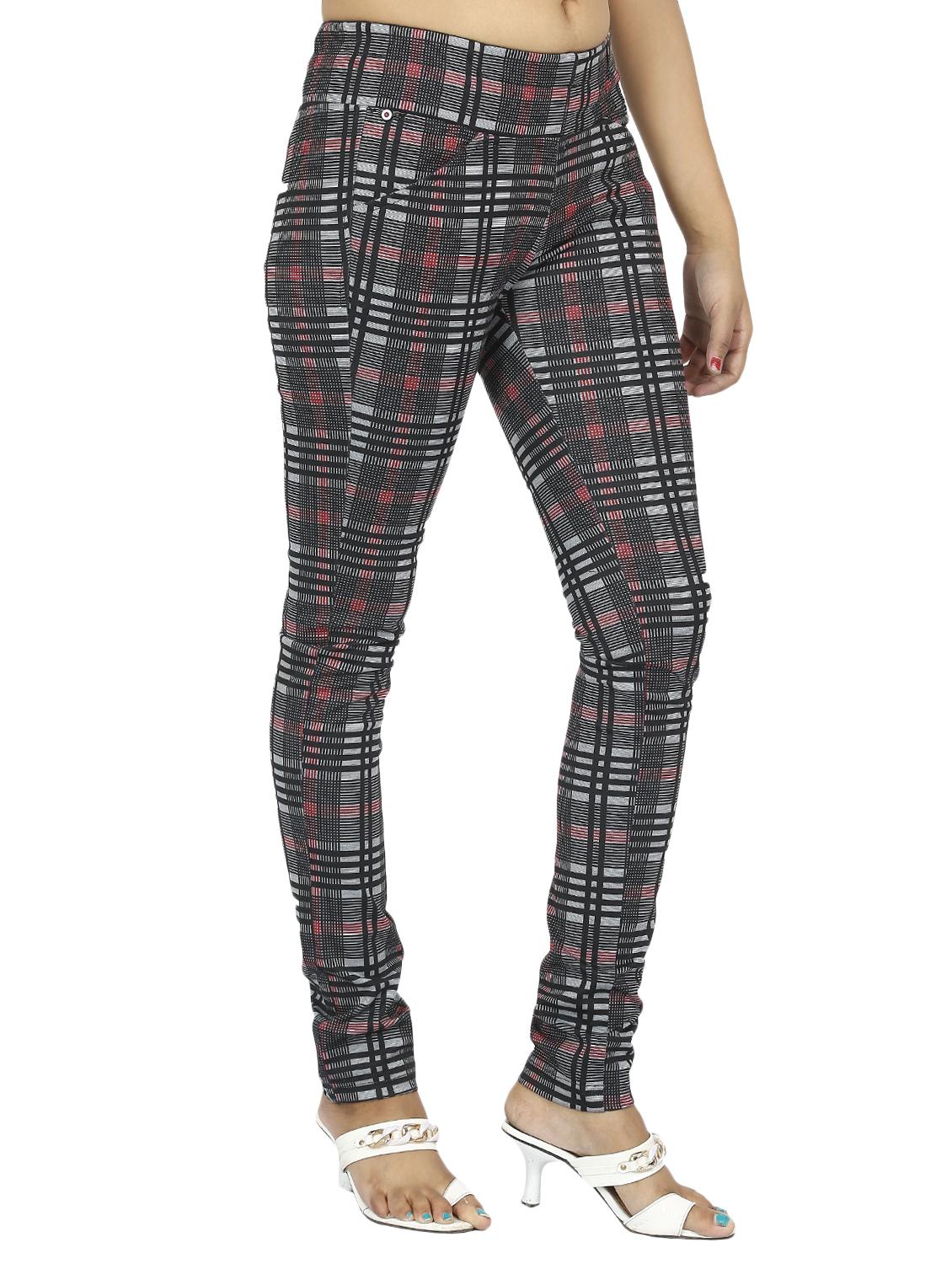 mid waist checkered jegging - 15518260 - Zoom Image - 2