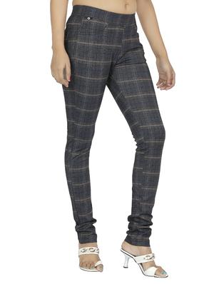 mid waist checkered jegging - 15518265 - Standard Image - 2