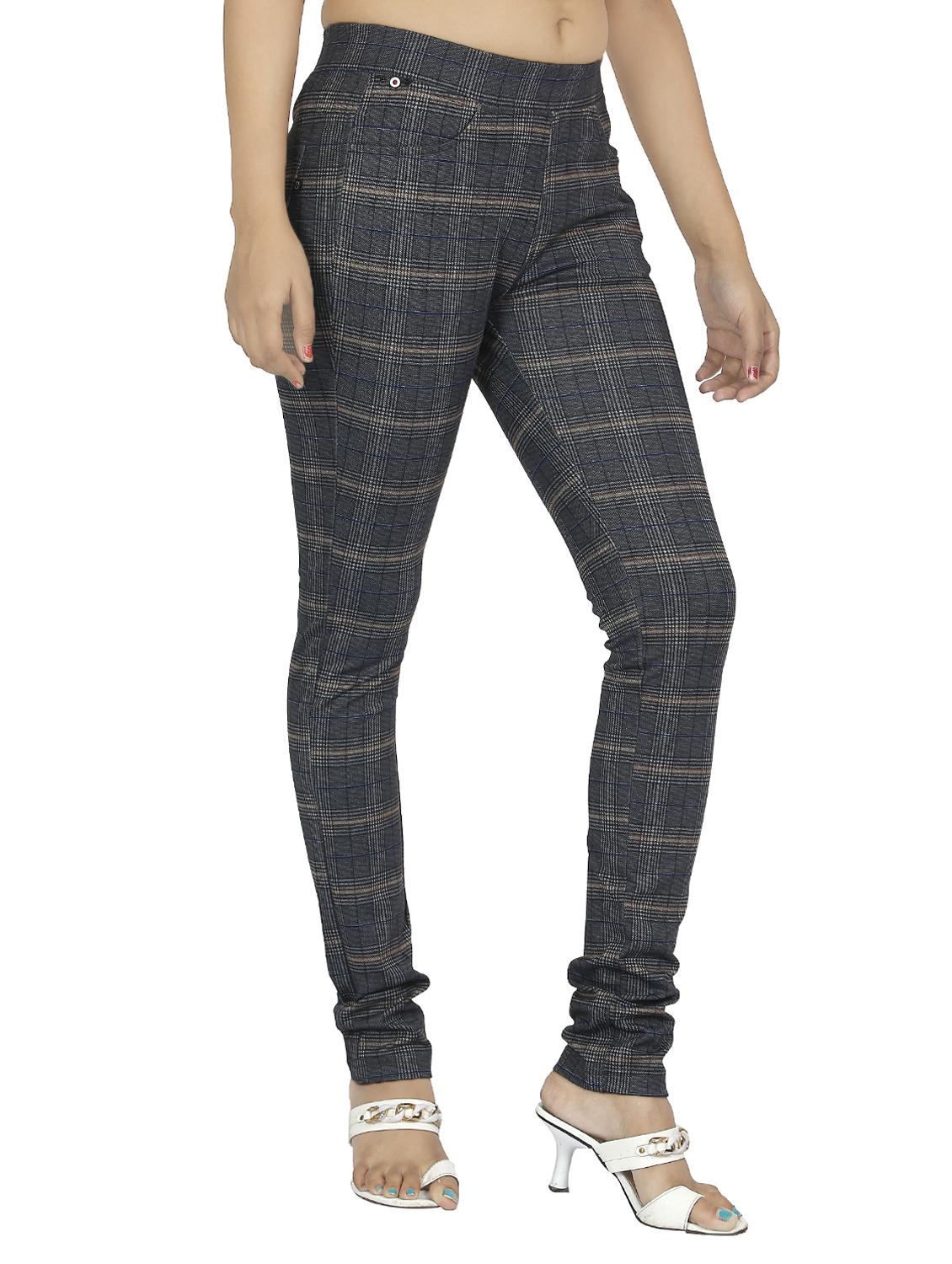 mid waist checkered jegging - 15518265 - Zoom Image - 2