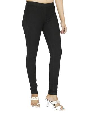 mid waist solid jegging - 15518269 - Standard Image - 2