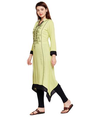 Straight embroidered kurta - 15518273 - Standard Image - 2