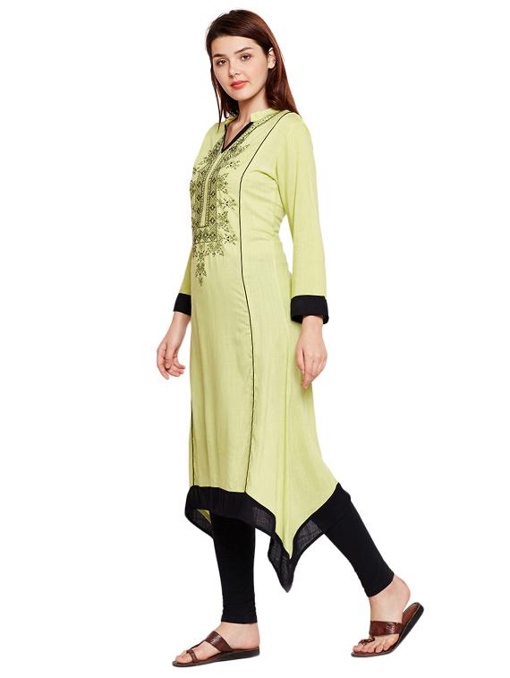 Straight embroidered kurta - 15518273 - Zoom Image - 2