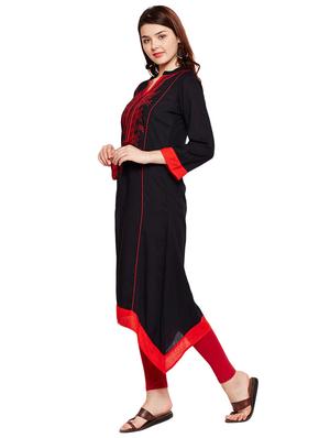 Straight embroidered kurta - 15518275 - Standard Image - 2