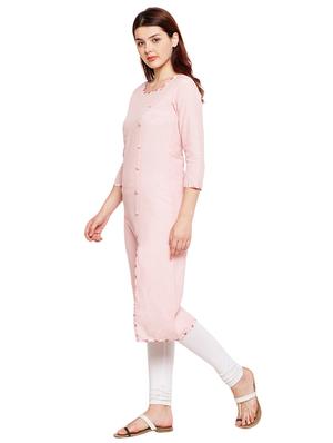 Ivory slit a-line kurta - 15518287 - Standard Image - 2