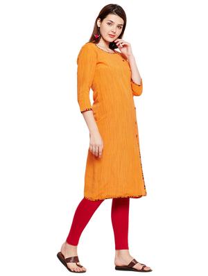 Textured slit a-line kurta - 15518288 - Standard Image - 2