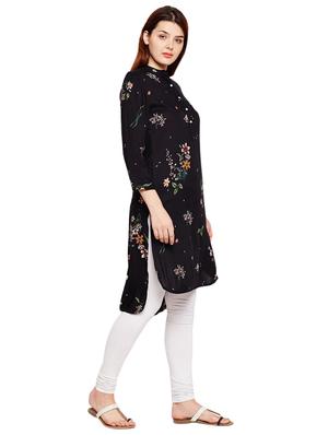 Printed high-low kurta - 15518298 - Standard Image - 2