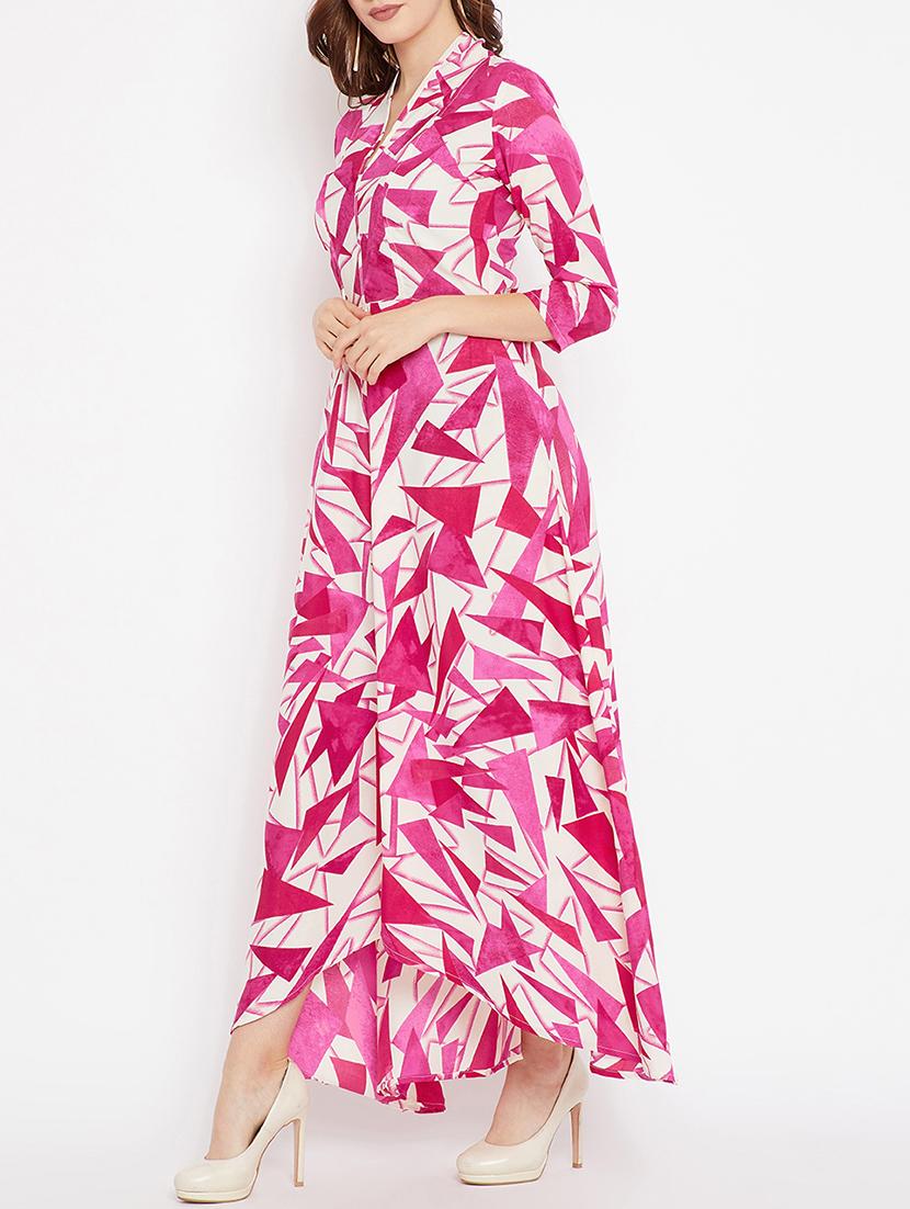 printed high low maxi dress - 15518348 - Zoom Image - 2