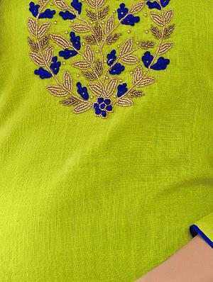 embellished unstitched churidaar suit - 15518350 - Standard Image - 2