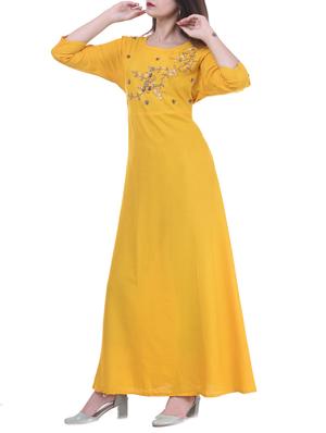 Embellished a-line kurta - 15518376 - Standard Image - 2