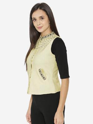 embellished button up soft shell jacket - 15518672 - Standard Image - 2