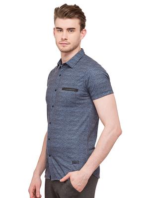 blue cotton casual shirt - 15518947 - Standard Image - 2