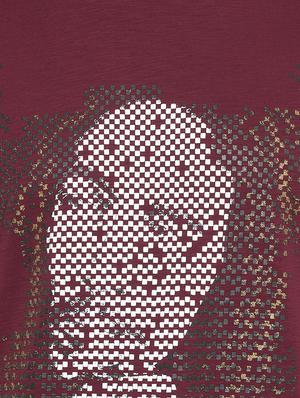 maroon cotton front print t-shirt - 15519177 - Standard Image - 5