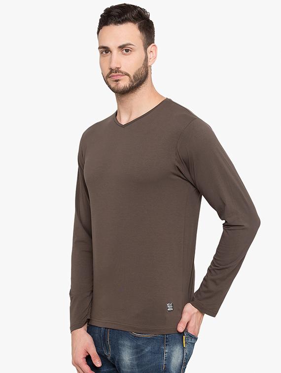 brown cotton t-shirt - 15519214 - Zoom Image - 2