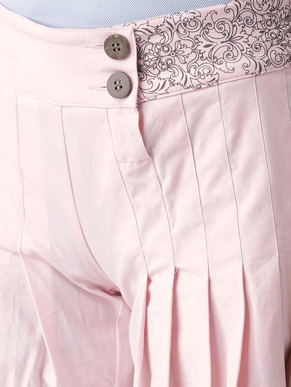 button detail pleated shorts - 15519421 - Zoom Image - 5