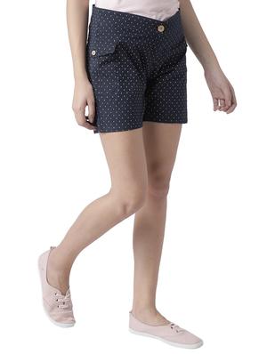polka dotted mid waist shorts - 15519423 - Standard Image - 2
