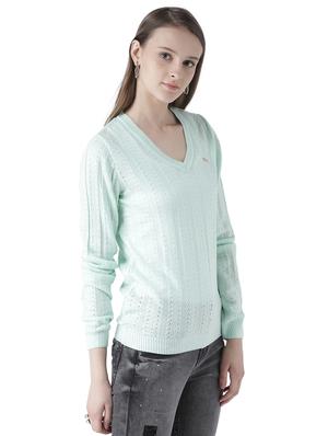 ribbed hem v-neck pullover - 15519457 - Standard Image - 2