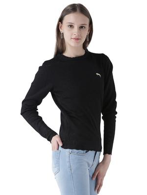 pointelle knit scallop edge pullover - 15519458 - Standard Image - 2