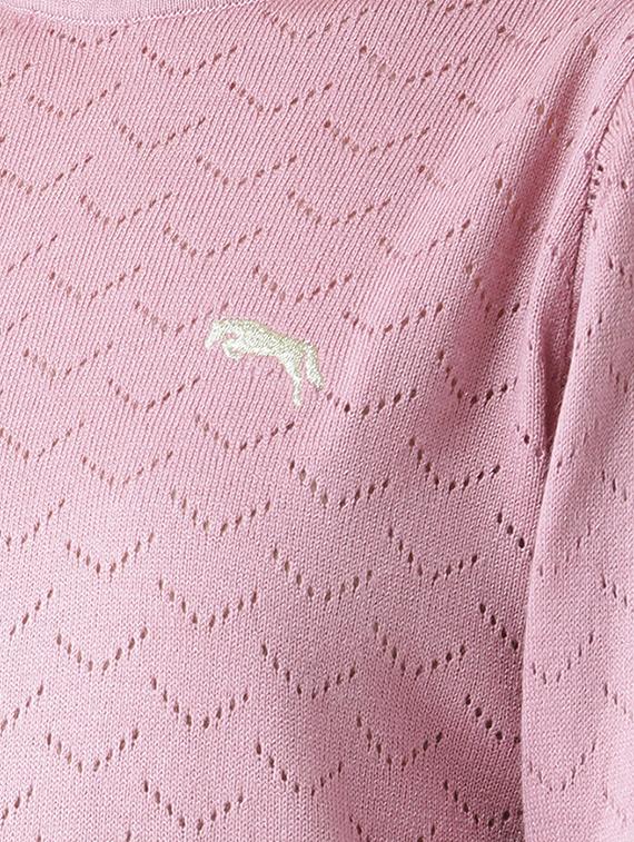 pointelle knit scallop edge pullover - 15519459 - Zoom Image - 5
