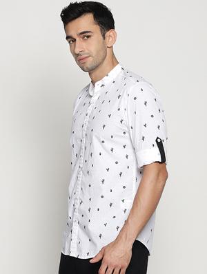 white cotton casual shirt - 15519474 - Standard Image - 2