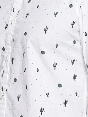 white cotton casual shirt - 15519474 - Standard Image - 5