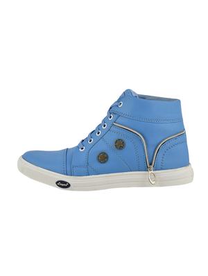 light blue synthetic lace up sneakers - 15519549 - Standard Image - 2