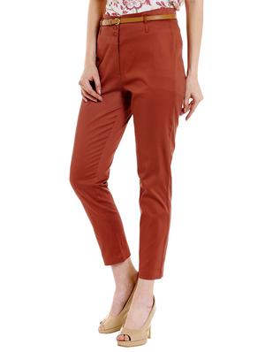 high rise flat front trousers - 15520922 - Standard Image - 2