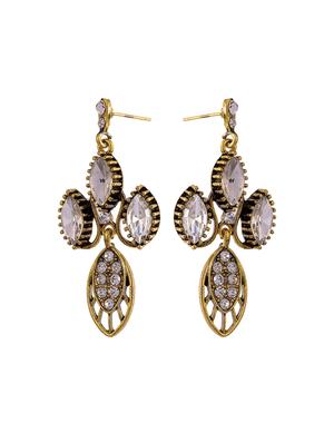gold tone stone earrings - 15521835 - Standard Image - 2